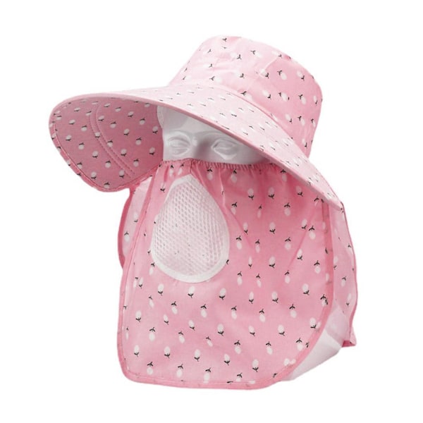 Ansiktsskydd Teplockningshatt Fullt Ansiktsskydd Solhatt Sommar CF цъ X5R X5Y3 PinkB 1pcs