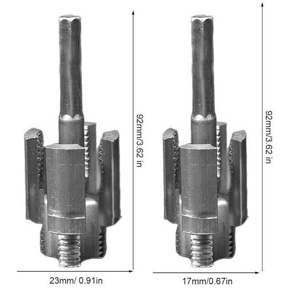 Integrerat gängverktyg för rör, invändigt och utvändigt, 1/2'' och 3/4'' vattenrör, integrerad gängare, elektrisk borrkompatibel 25mm threadB One size