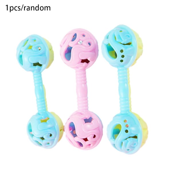 【Redo för leverans】 Barns tidiga utbildning Upplysning Gåva Instrument Leksak Fotboll Kul O2 Double ended rattle small