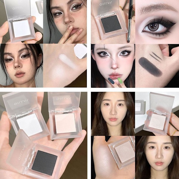 Gellas Highlighter Puder Ansiktslyster Tårkanal Ansiktsconcealer Inte Lätt Att Pudra Bort 2# 1.6g