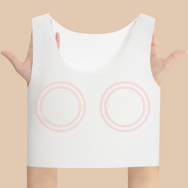 Korsett Underkläder Kort Väst Fixerad med Bröstkudde Omlindad Tunn Ch Q2B2 White XL