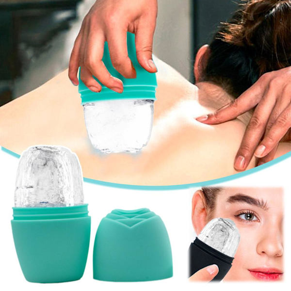 Silikon Ice Roller för Ansikte Ögon & Nackmassage Ta Bort Mörka Ringar Krymp D5Z7  green 1pcs