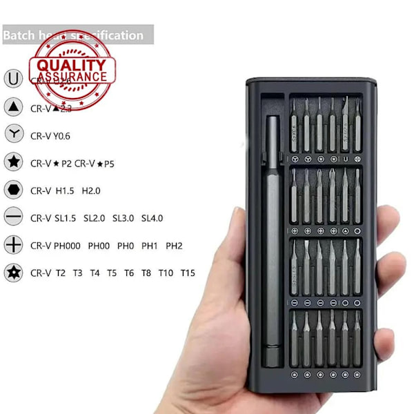 24-i-1 Skruvmejselsats Multi Magnetisk Skruvmejsel Precisions PC Telefon Skruvreparation N0c0