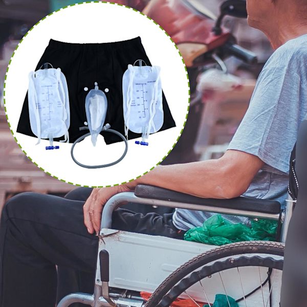 Tvättbar Vuxenblöja Anti-läckage Vattentät Utmärkt Absorption Vatten -AU. blackC S