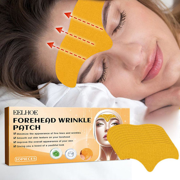 Rynkor Plåster Naturliga Extrakt Panna Plåster Hud Fint Kollagen Bleknar Ansikte Stramar Åt G1q4 Forehead patch 10pcs