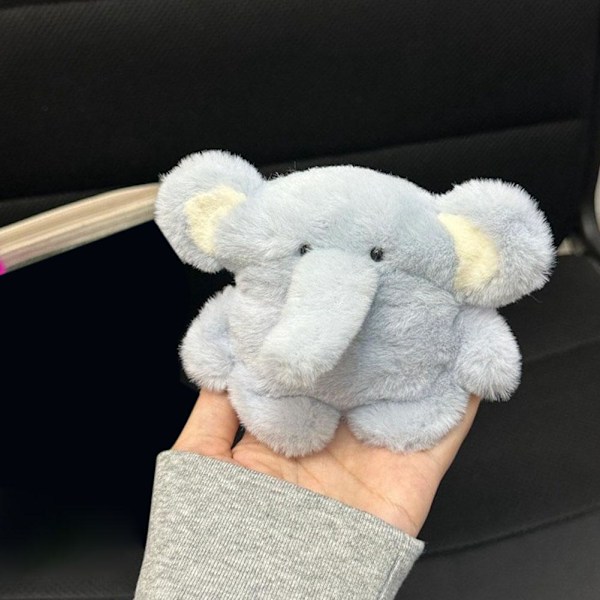 3D Söt Plysch Elefant Plysch Hörlursfodral Skydd Laddare Bofor A elephantB for airpods 4