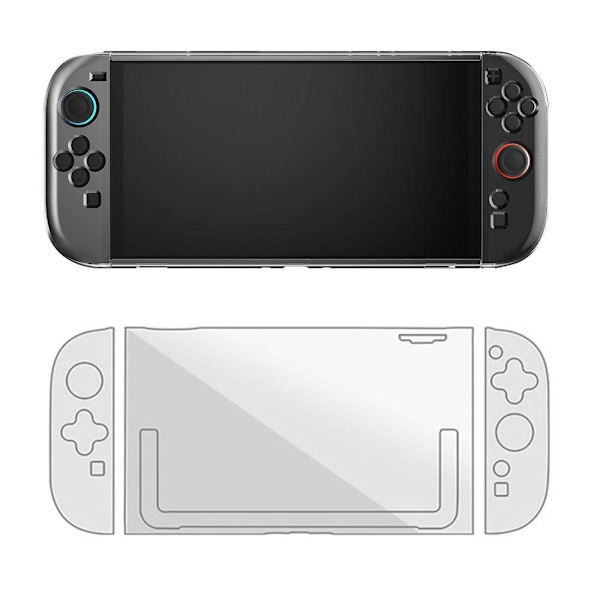 Spelkonsol PC-fodral för Nintendo Switch 2, Portabelt Transparent Stöttåligt Reptåligt Skydd, Spelkonsol Skyddsfodral Tillbehör