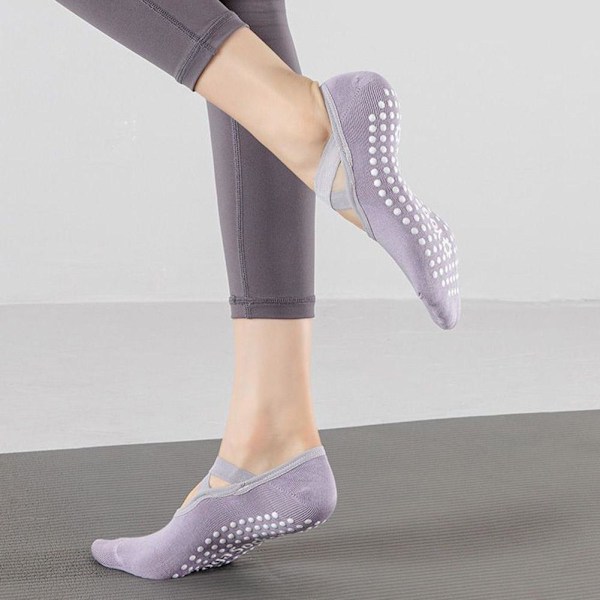Pilates Yoga Strumpor Halkfria Andningsbara Strumpor Sportövningar Fitness Inomhus Aerobisk Strumpa Y2a5 Light green One size