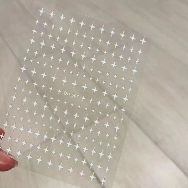 Stjärn-nageldekaler Julkonstdekaler Mobilskal, Laptops Stjärnor Decora J вь  white 1pcs