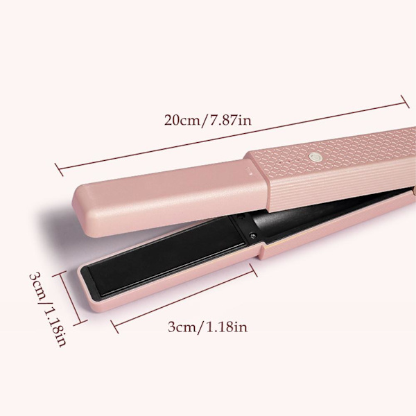 Sladdlös 2-i-1 Plattång Locktång med USB-laddning Bärbar och S1 pink 20*3*3cm