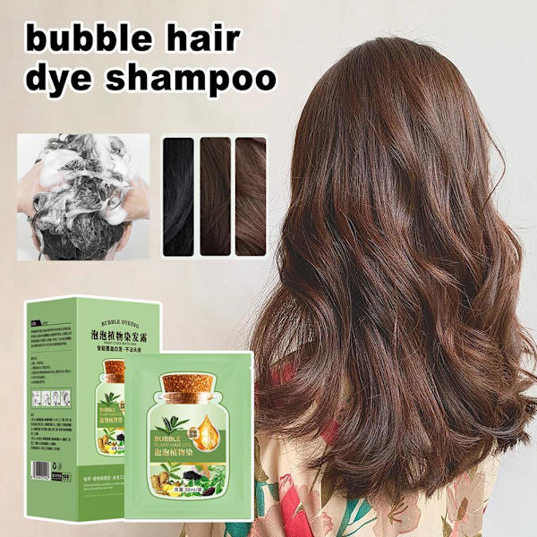 Icke-stimulerande bubbelhårfärg lätt att tvätta Unisex Naturlig växthårfärg; G1A8 chestnut brown 10pcs*30ml