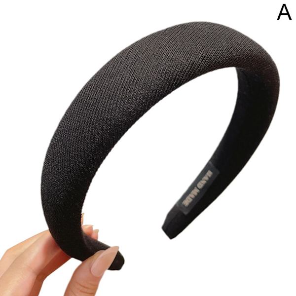 Hårband för damer, vadderat hårband, brett svamphårband, accessoar Hot W4 tea one-size