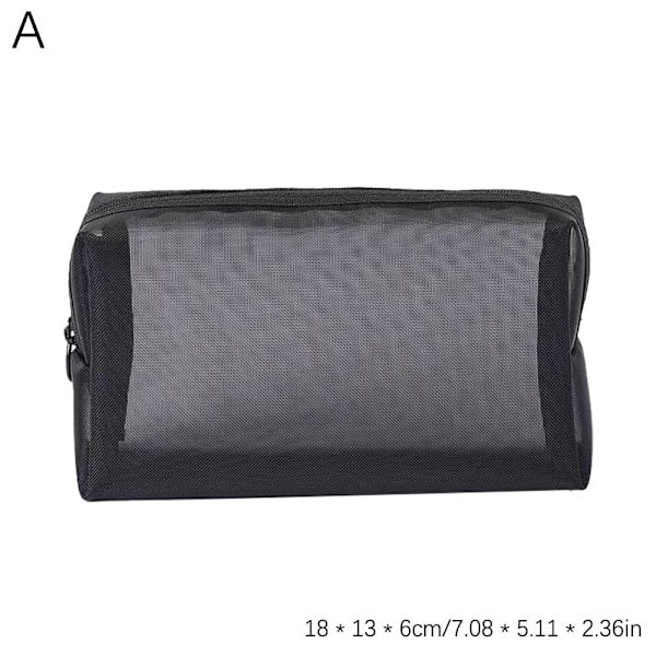 Kosmetikväskor i mesh, portabel sminkväska, mini sminkväska, sminkverktygspåse L0i8 BlackD 3pcs