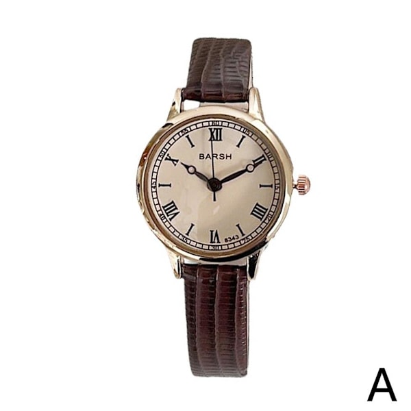 Ny Modeklocka Koreansk Version Retro Quartz Klocka Tunt Band Liten Fyrkantig Klocka Coffee One size