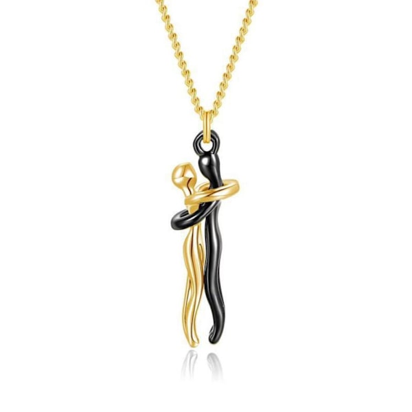 Kärleksstil Krama Halsband Justerbar Kedja med Hänge för Män Gi black+white One-size