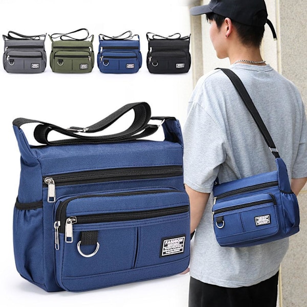 2025 Ny herrväska Stor Kapacitet Casual Business Herr Multi Enkellager K9B5 Gray One size