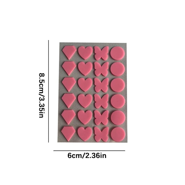 Acne Plåster Hjärtan Fjärilar Runda Plåster ч Prof U6T2 U5T8 R G4S9 pink 24pcs