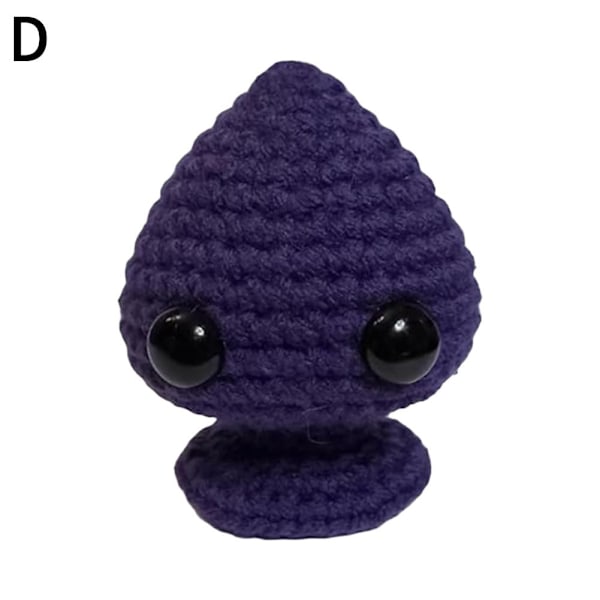 LQQDREX Emotionellt Stöd Plug, Rolig Positiv Mini Stickad Docka Blue 1pcs