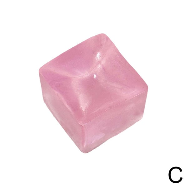 TPR Mini Mochi Ice Block Stressboll leksak Anti Stress Squishy Tra pink onesize