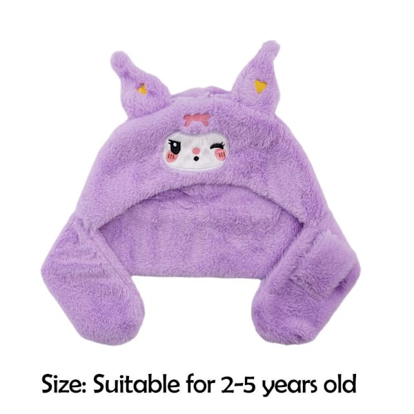 Vinter Söt Barnmössa Halsduk Hatt i ett stycke Varm Plyschmössa Tvådelad Q4d2 Pink One size