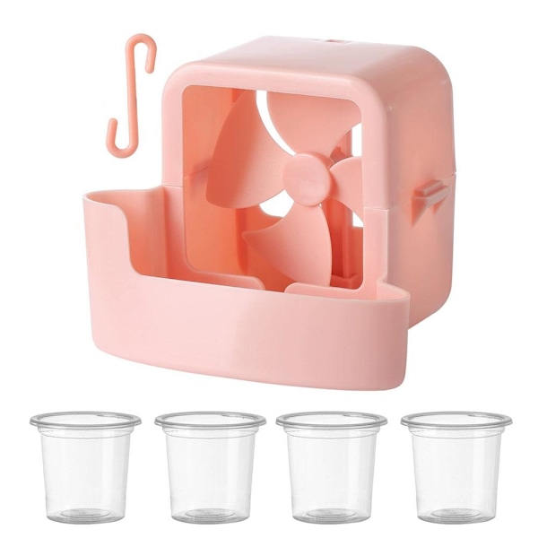 Fläkt Dimma Kyladapter, Golvkylare, Hushålls Hängande Is Kylning Artefakt Inomhus Rum Isbox Kan Skrivbord Hålla Golv Pink 1set