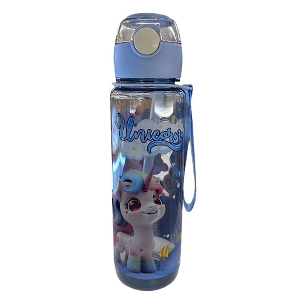 700ml Tecknad Plast Vattenflaska Söt Rymdflaska - Fri Hög Tem Frosted Purple 700ml
