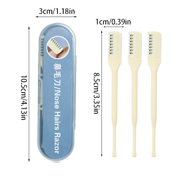 Nyaste näshårstrimmern, 360 graders roterande dubbel nästrimmerhuvud S1F3 yellowC 3pcs