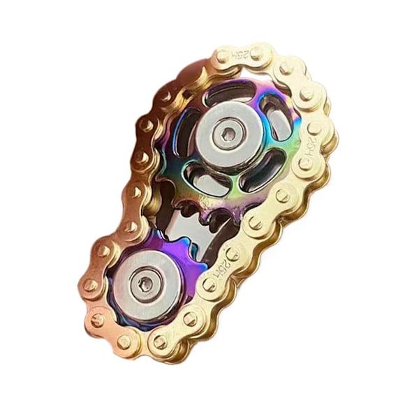 Kugghjul Svänghjul Fingertopp Gyro Kedjor Fidget Spinner Met golden-color 1pcs
