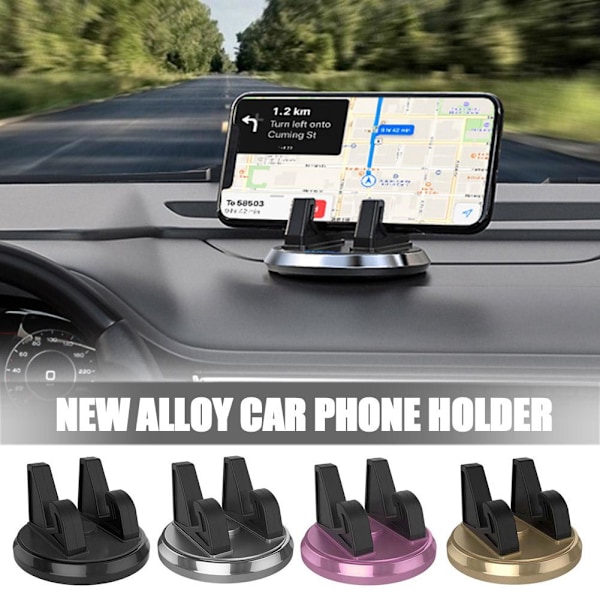Bil Anti-halk Dashboard Gummimatta Fäste Ställ För Mobiltelefon & GPS-hållare silver one-size