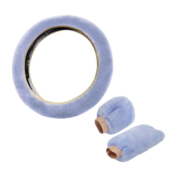 Bilratt Skydd Vinter Bilratt Skydd Plysch Draghandtag Cov ∠ Blue Grey 3pcs