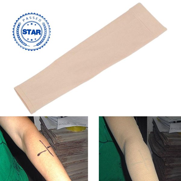 1/2 st Anti-UV Armskydd Hudfärg Sommar Solskydd Concealer Band Tatuering Ärmar W6X0 skin toneA One-size 2pcs