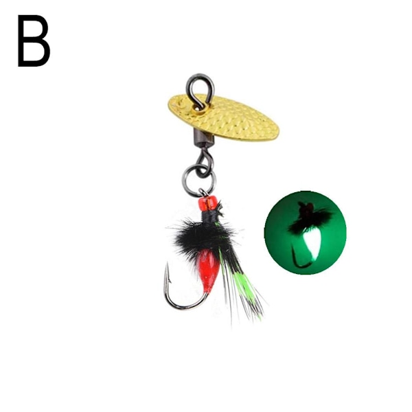 Flugkrokar Flugor Insektsbeten Bete Flugfiske Lockbete Paljetter B 1size