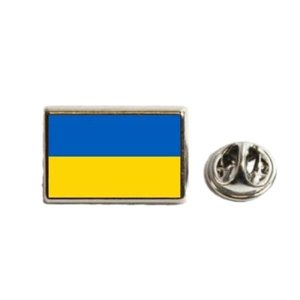 6st Ukrainas flagga Lapel Pin Badge Solidarity - Hög kvalitet. broochA One-size 6pcs