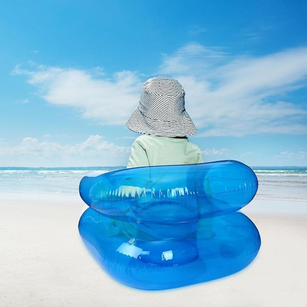 Uppblåsbara Stolar, Transparenta Ergonomiska Uppblåsta Stolar, PVC Uppblåsbar Soffa för Inomhus Sovrum Balkong Utomhus Trädgård Pool Avkoppling Blå, E Pink Child