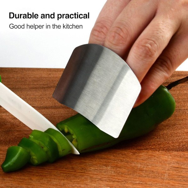 Kök Finger Handskydd Rostfritt Stål Hackverktyg Skiva Kock Q7J1 two fingers One-size