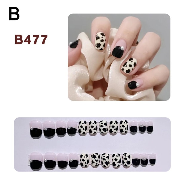 24ST falska naglar set med lim långa naglar Fransk nagelvård nagel B477 one-size