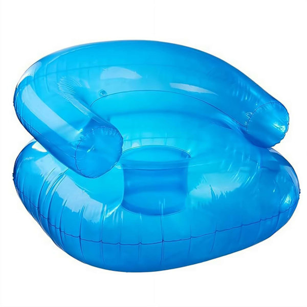 Uppblåsbara Stolar, Transparenta Ergonomiska Uppblåsta Stolar, PVC Uppblåsbar Soffa för Inomhus Sovrum Balkong Utomhus Trädgård Pool Avkoppling Blå, E Pink Child