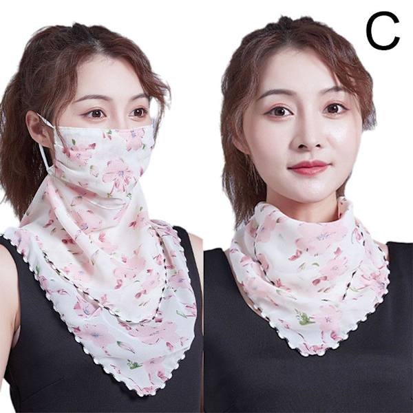 Utomhus Vandring Chiffong Bekväm Sjal Slöja Ansikte Nackskydd L7U9  white onesize