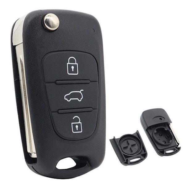 3 Knappars Nyckel Gummi Pad Fjärrkontroll Fodral För Hyundai i40 i30 i10 ix20 ix30 T2N1
