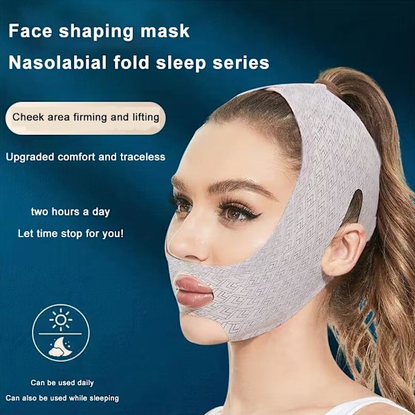 Ansiktsformande Bandage V Ansiktslyftmask Uppstramande Mask Ansikte Nattlinjer Och Andningsbar Dag Y4l6 A 1PCS