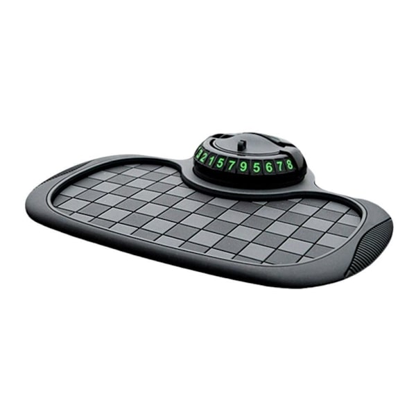 360 Graders Roterande Bil Anti-Slip Mat Anti-Skak Telefonmatta Matthållare I4H2 Black and gray One size