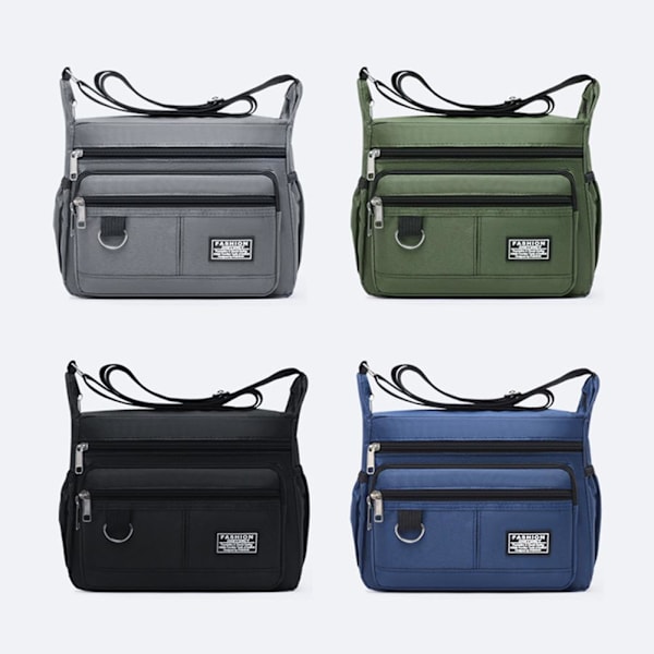 2025 Ny herrväska Stor Kapacitet Casual Business Herr Multi Enkellager K9B5 Gray One size