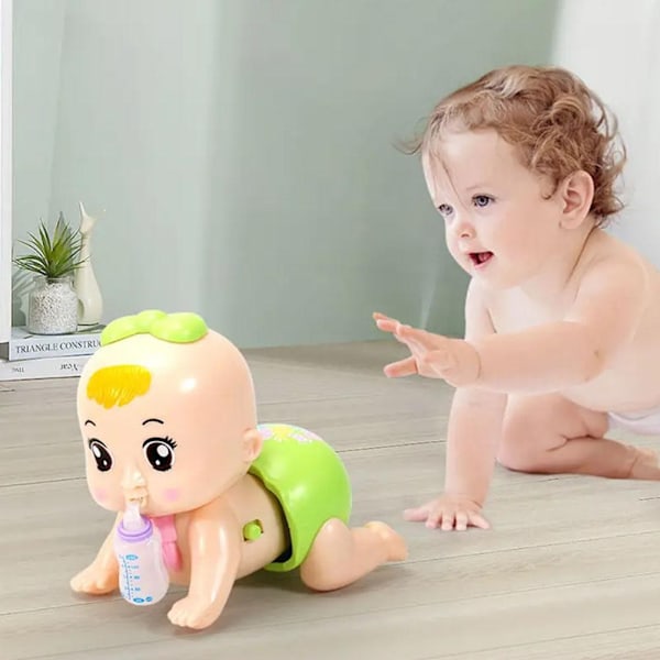 Krypande babyleksaker Dockor Guide Bebisar Lär sig Gå Utbildning Små Lärande Krypande Dockor S6L1 green one-size
