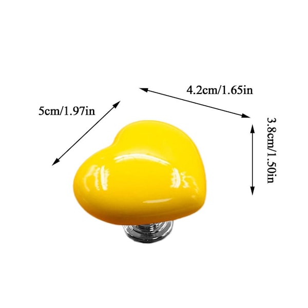 Toalett Tryckknapp, Enkelt Hjärtformat Färgglatt Keramisk Toalett Tank Knapp Hjälpmedel, Hjärtformad Toalett Tryckknapp Assistent, Hjärtform red 1pcs 4pcs