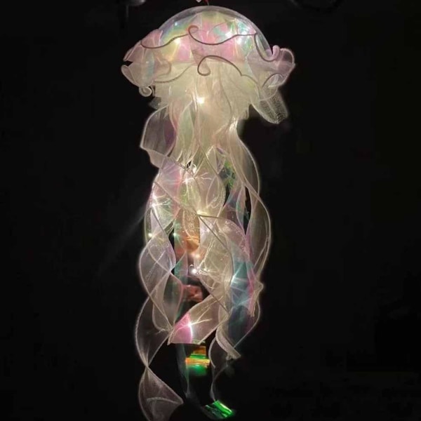 DIY Jellyfish Lamp Lantern Mermaid Parti Jellyfish Light Lantern colorful onesize