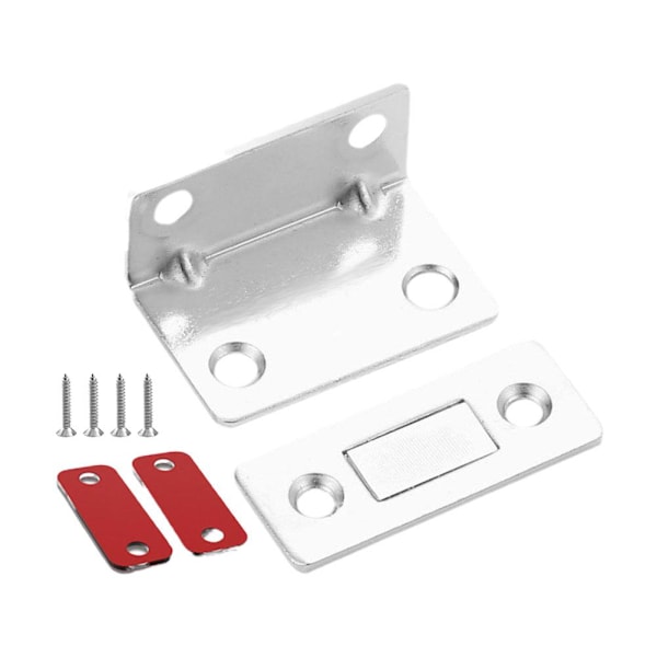 Ultratunn Osynlig Skåpstängning Magnetisk Formad L-hake Kök Ny~ sliver 1 set