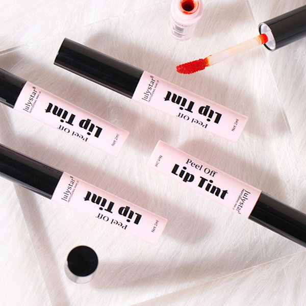 6 Färger Läppstift Peel off Läppglans Tatuering Färg SNYGGT~ Vattentät Z9G6 04 2ml