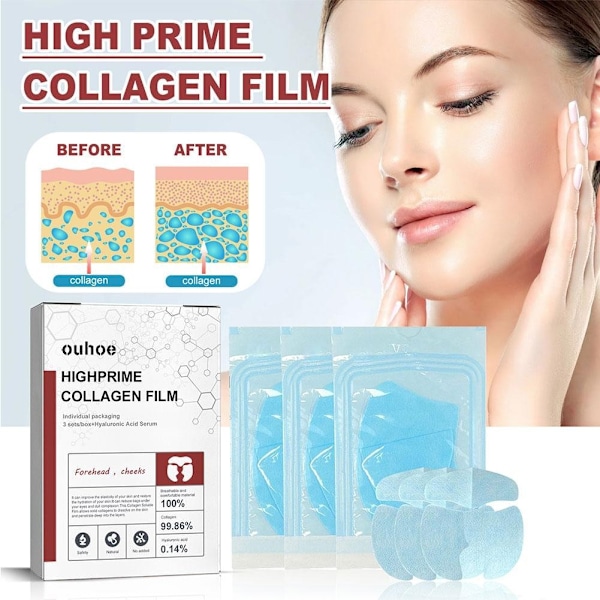 Highprime Kollagen Film Lösliga Kindmasker Löslig Fyllning Ögonrynkor Påsar Och Mörk Reducering U9P9