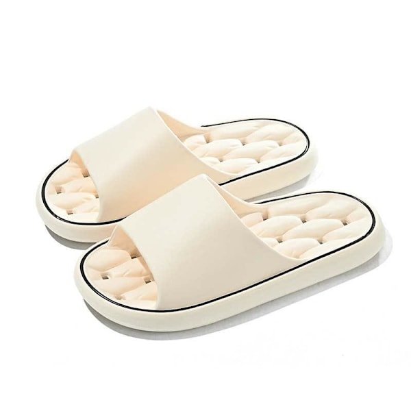 Sommar Inomhus Halkfria Hemtofflor Badrum Mjuka Sulor Flip-f white 42/43