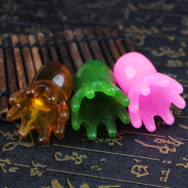 Mini Massage Comb Harts Resin Bläckfisk Kam SPA Massage Comb д& Y1Y7 I3L2 Y9C2 yellow 1pcs